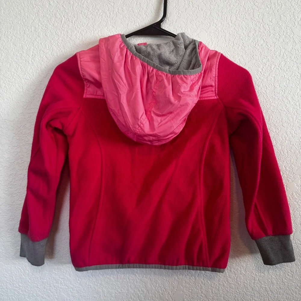 Gerry Fleece Jacket‎ Kids Large 6X Pink Full Zip Hooded Thumbhole